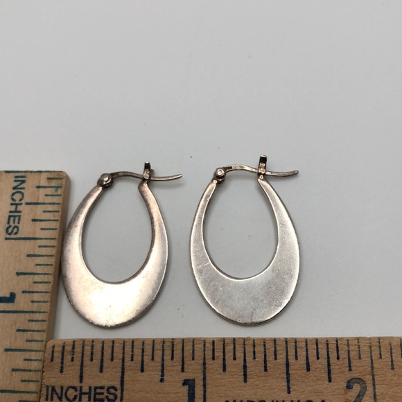 Hoop Earrings Silver Vintage - Picture 9 of 9